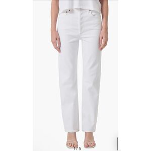 Agolde white button fly jeans 31